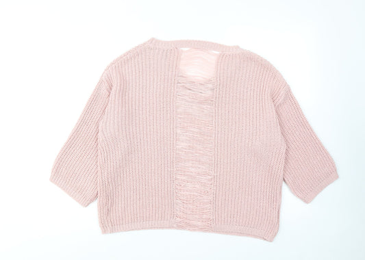 Womens UK Size M New Look Pink Pullover Jumper