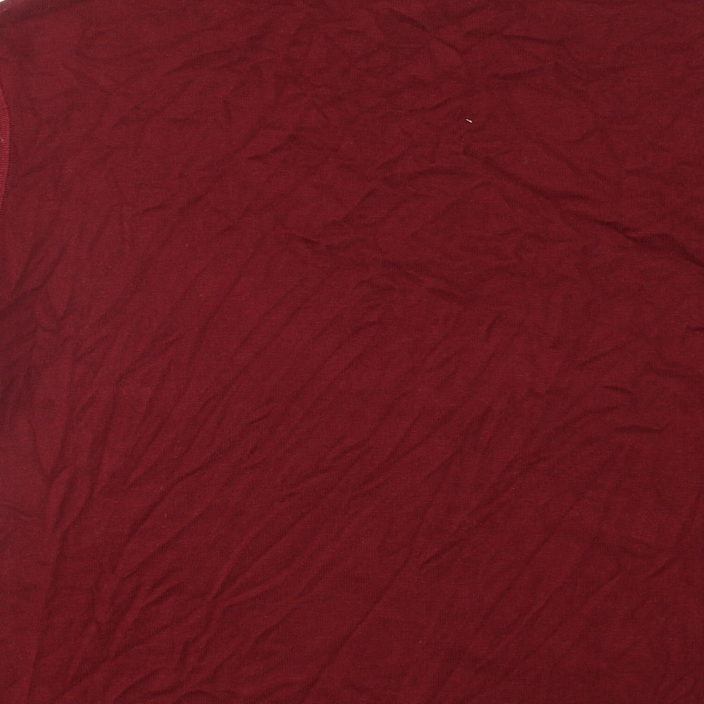 Womens UK Size L Marks and Spencer Red Basic T-Shirt