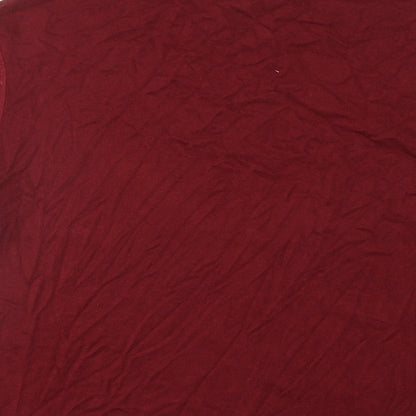 Womens UK Size L Marks and Spencer Red Basic T-Shirt