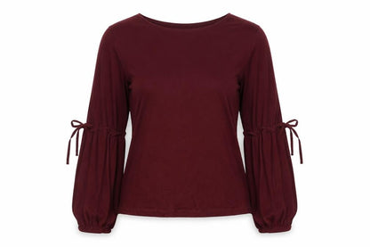 Womens UK Size 10 New Look Red Basic Blouse
