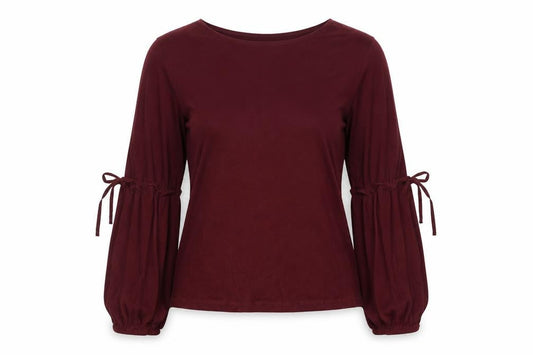 Womens UK Size 10 New Look Red Basic Blouse