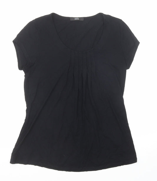 Womens UK Size 8 Marks and Spencer Black Basic T-Shirt
