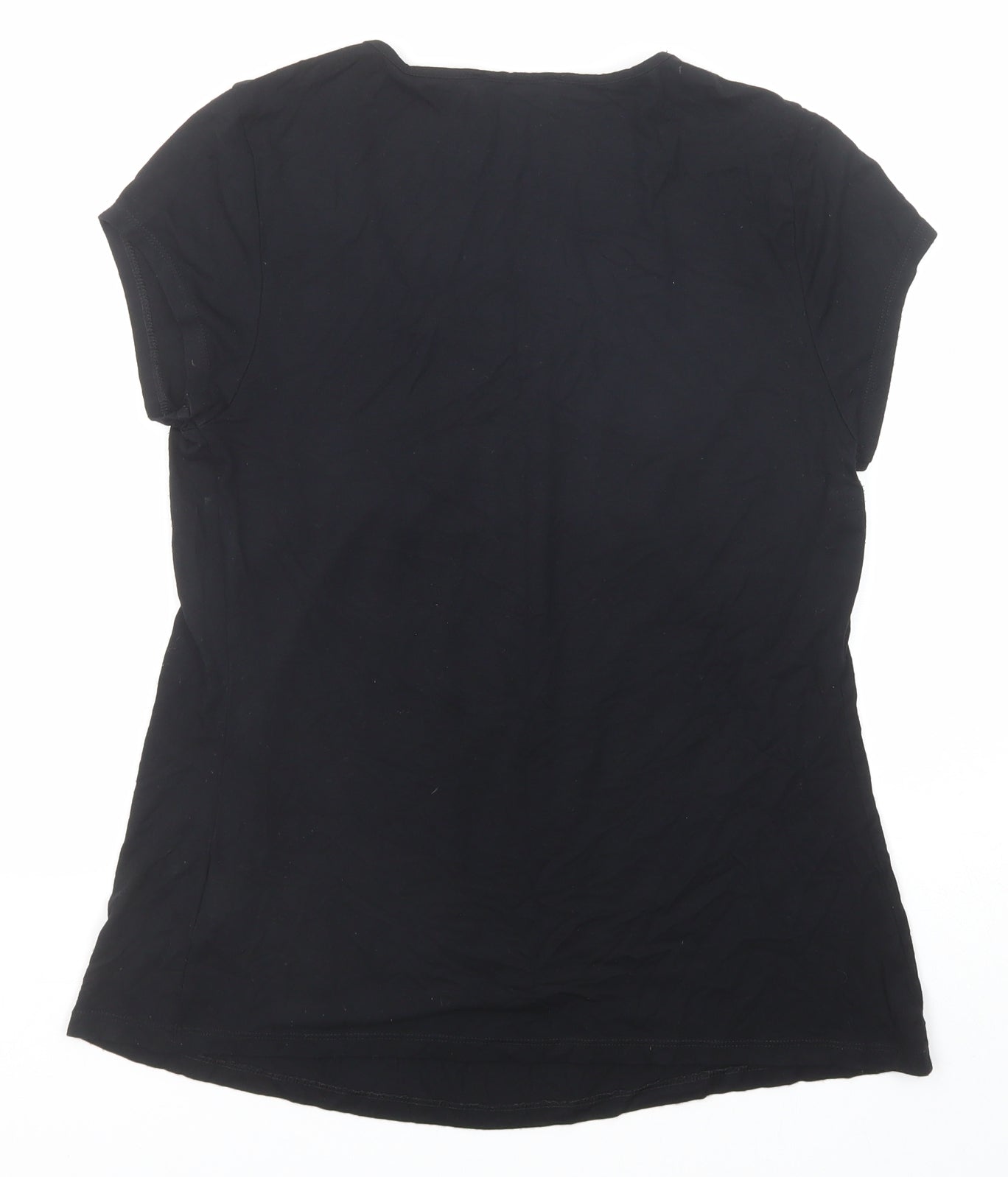 Womens UK Size 8 Marks and Spencer Black Basic T-Shirt