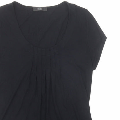 Womens UK Size 8 Marks and Spencer Black Basic T-Shirt