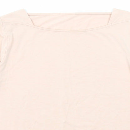 Autograph Womens Pink Modal Basic T-Shirt Size 10 Square Neck