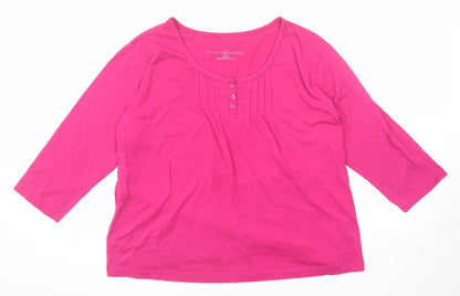 Womens UK Size 16 Pretty Secrets Pink Basic T-Shirt