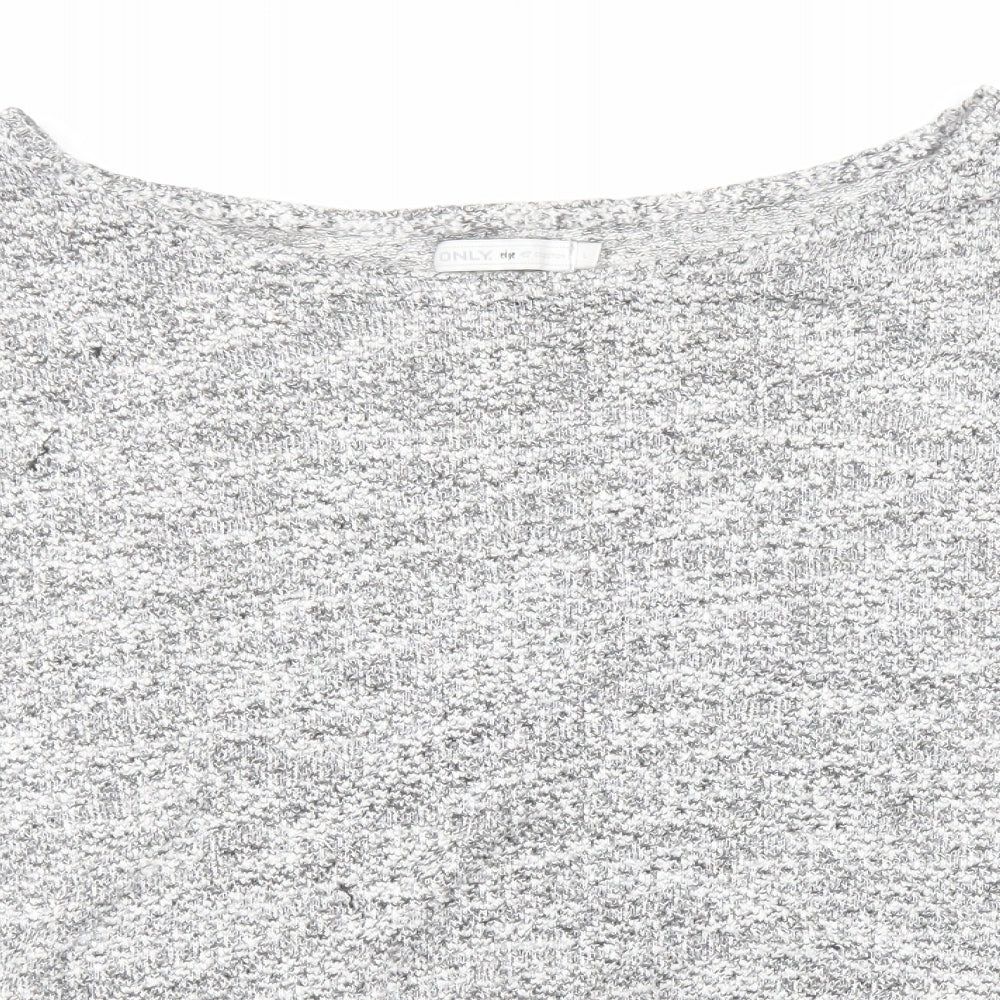 Womens UK Size L Only Grey Pullover Jumper