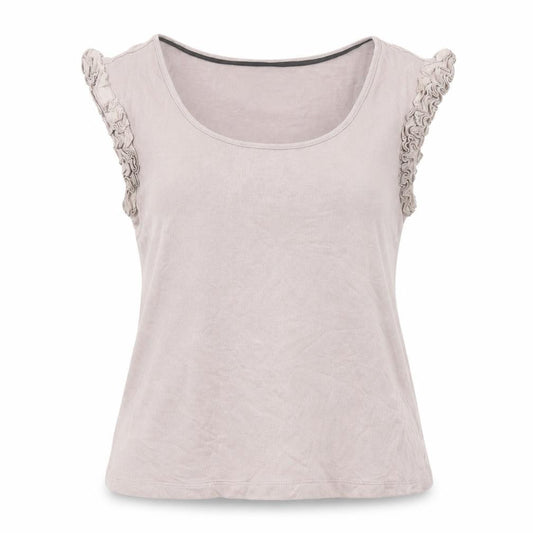 Front view of Principles women’s purple viscose basic tank, size UK 8, scoop neck