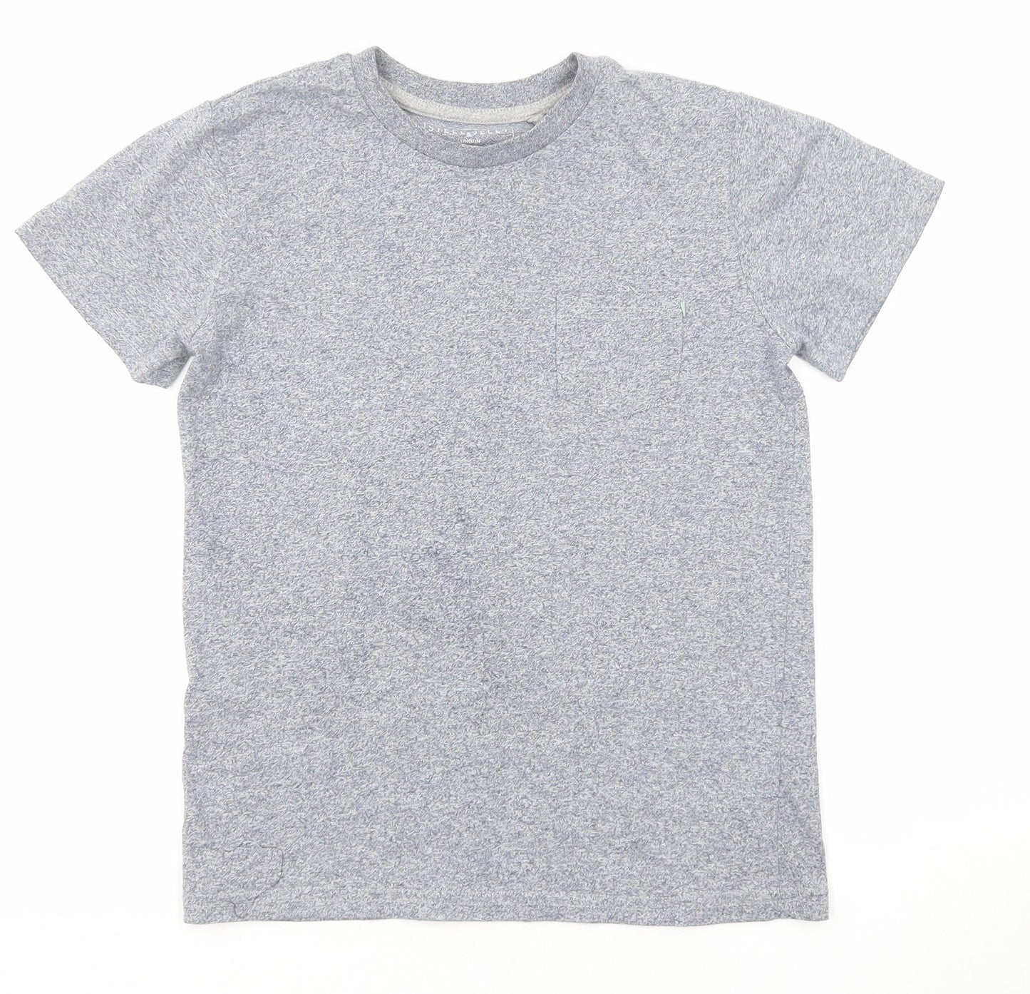 Steel & Jelly Boys Grey Cotton Basic T-Shirt Size 9-10 Years Round Neck Pullover