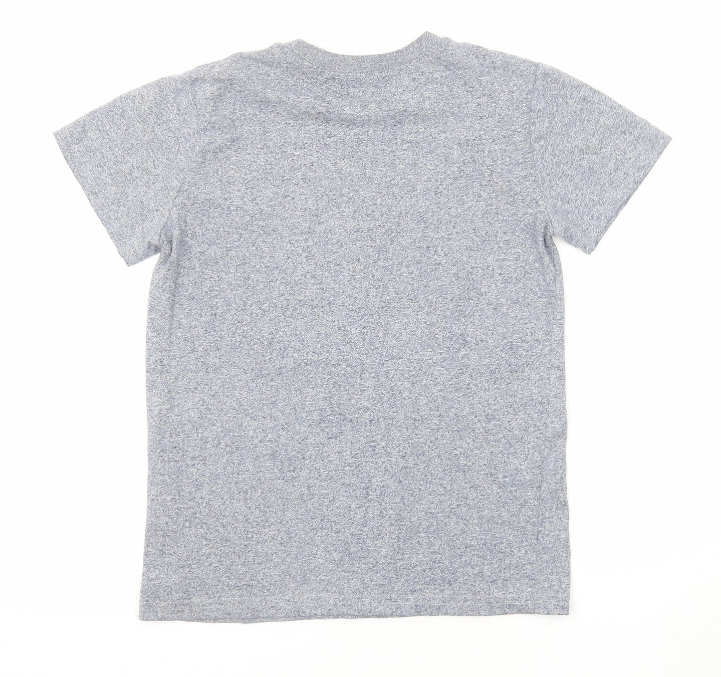 Steel & Jelly Boys Grey Cotton Basic T-Shirt Size 9-10 Years Round Neck Pullover