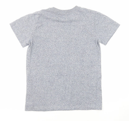 Steel & Jelly Boys Grey Cotton Basic T-Shirt Size 9-10 Years Round Neck Pullover