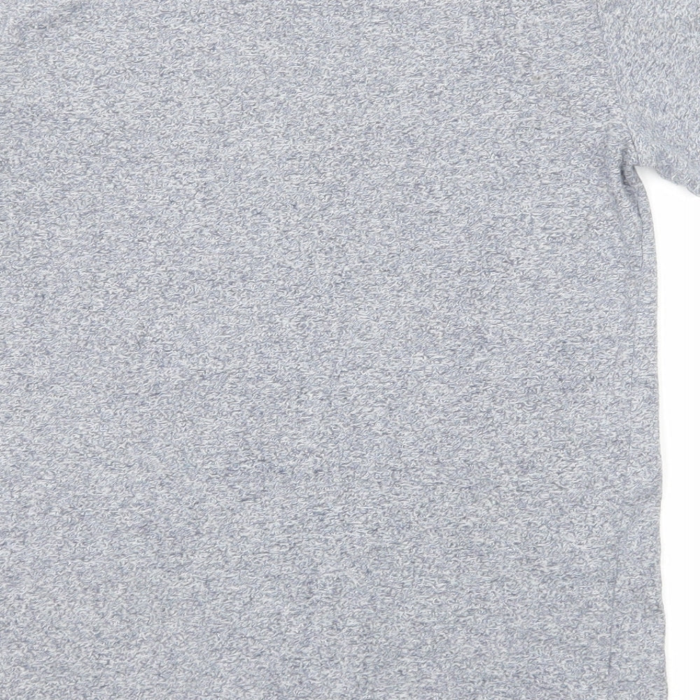 Steel & Jelly Boys Grey Cotton Basic T-Shirt Size 9-10 Years Round Neck Pullover