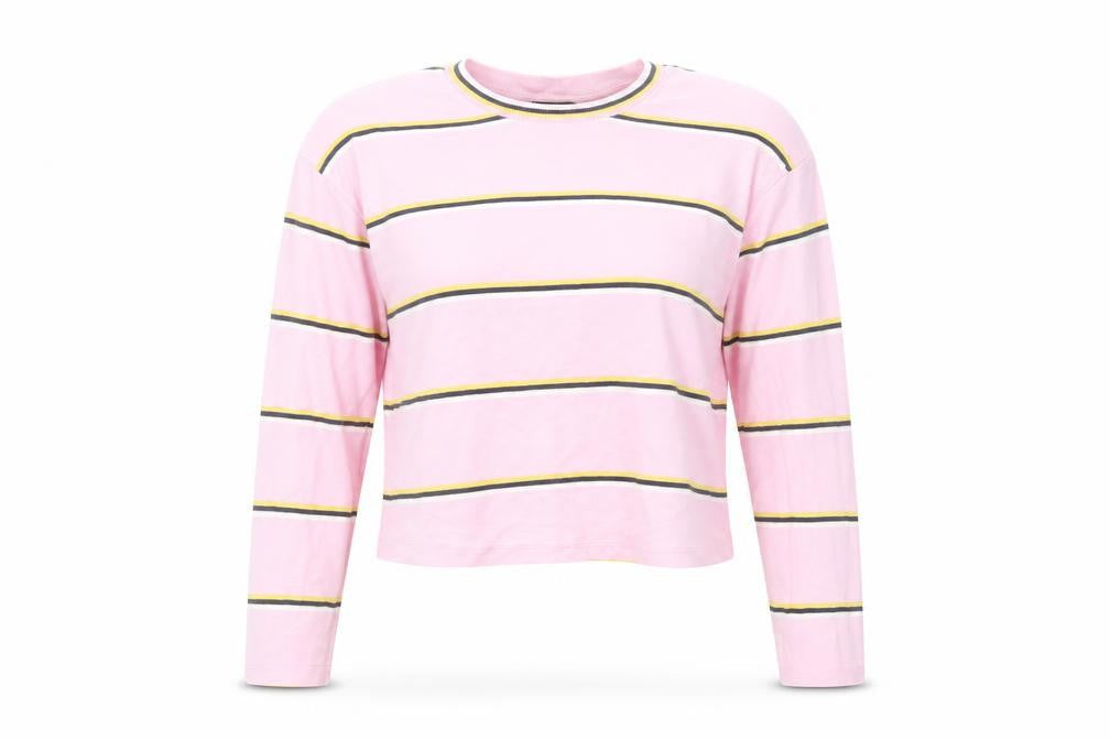 Womens UK Size 6 Topshop Pink Cropped T-Shirt