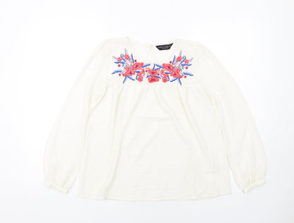 Womens UK Size 6 Dorothy Perkins Ivory Basic Blouse