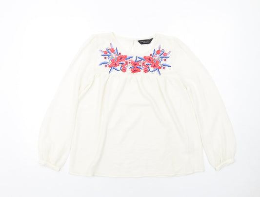 Womens UK Size 6 Dorothy Perkins Ivory Basic Blouse