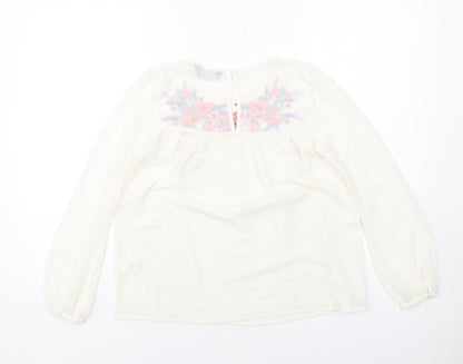 Womens UK Size 6 Dorothy Perkins Ivory Basic Blouse