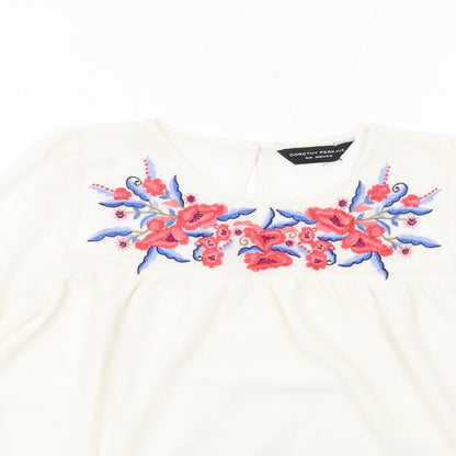 Womens UK Size 6 Dorothy Perkins Ivory Basic Blouse