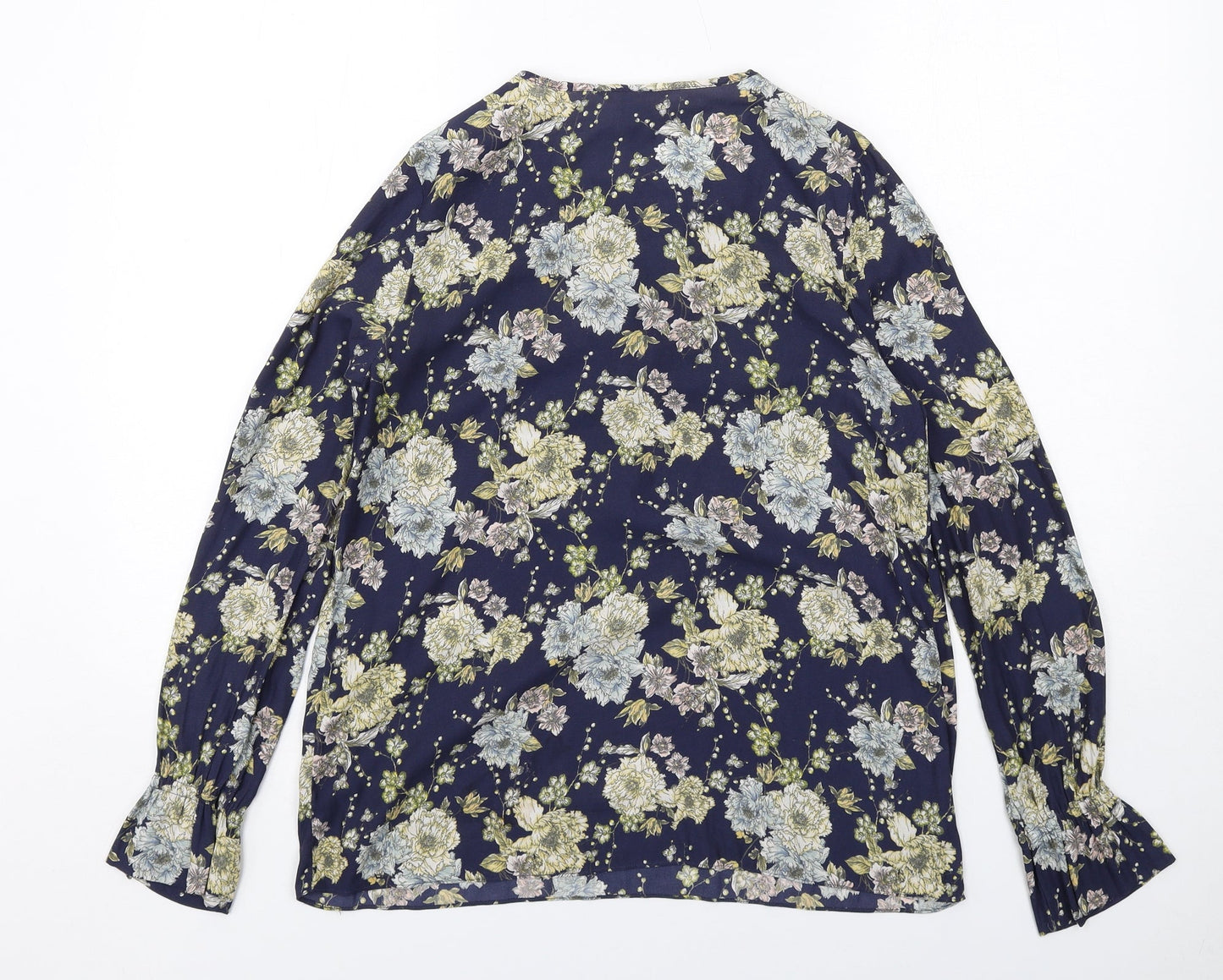 Womens UK Size 8 H&M Blue Basic Blouse