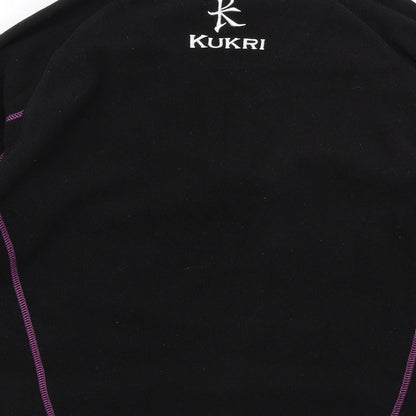 Kukri Girls Black Polyester Pullover Sweatshirt Size 11-12 Years Zip