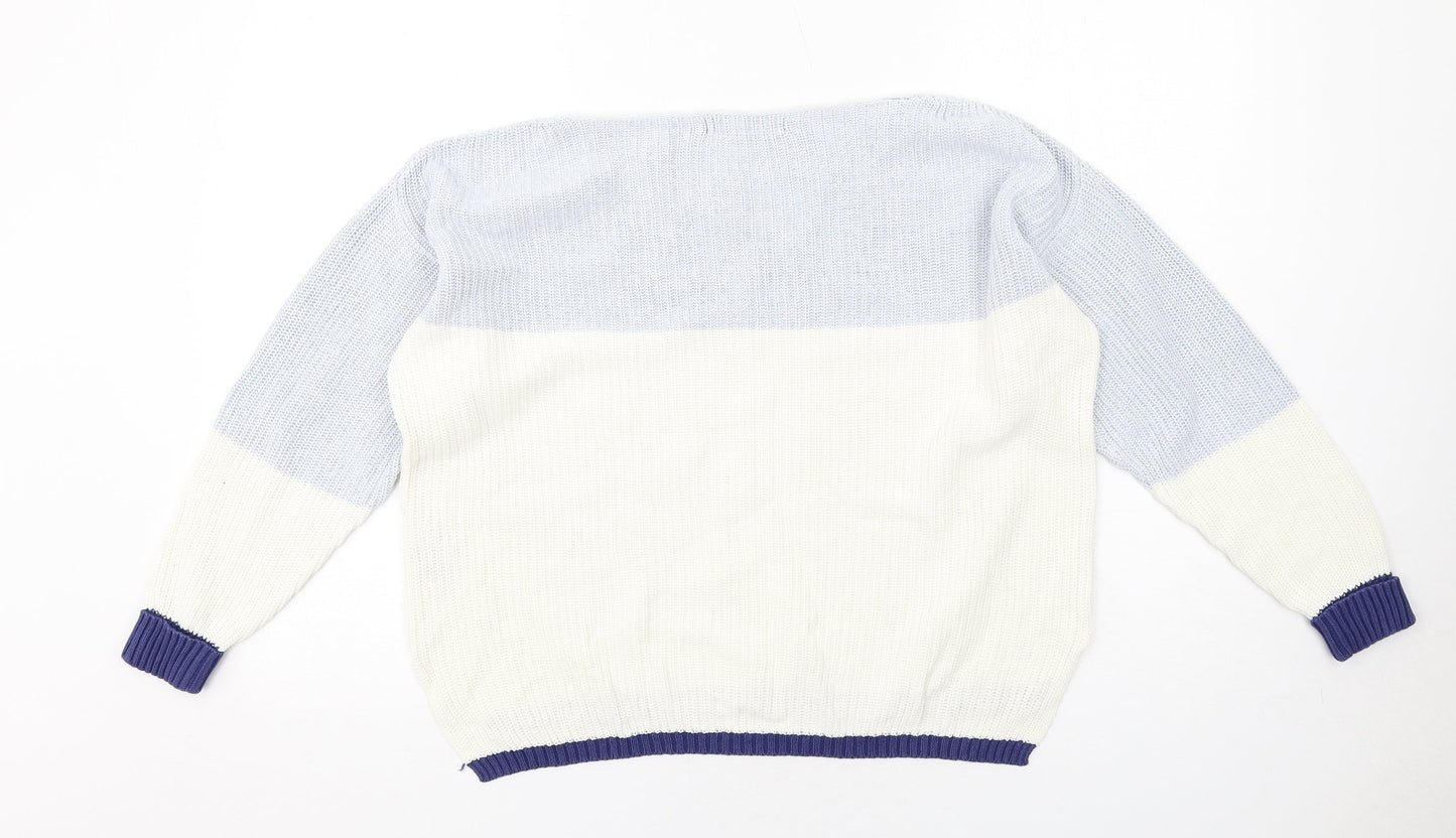 Womens UK Size M Marks and Spencer Blue Pullover Jumper