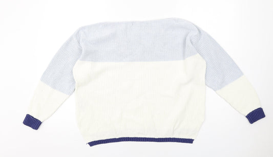 Womens UK Size M Marks and Spencer Blue Pullover Jumper