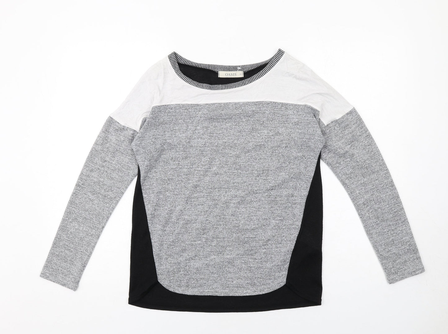 Womens UK Size XS Oasis Grey Pullover Jumper