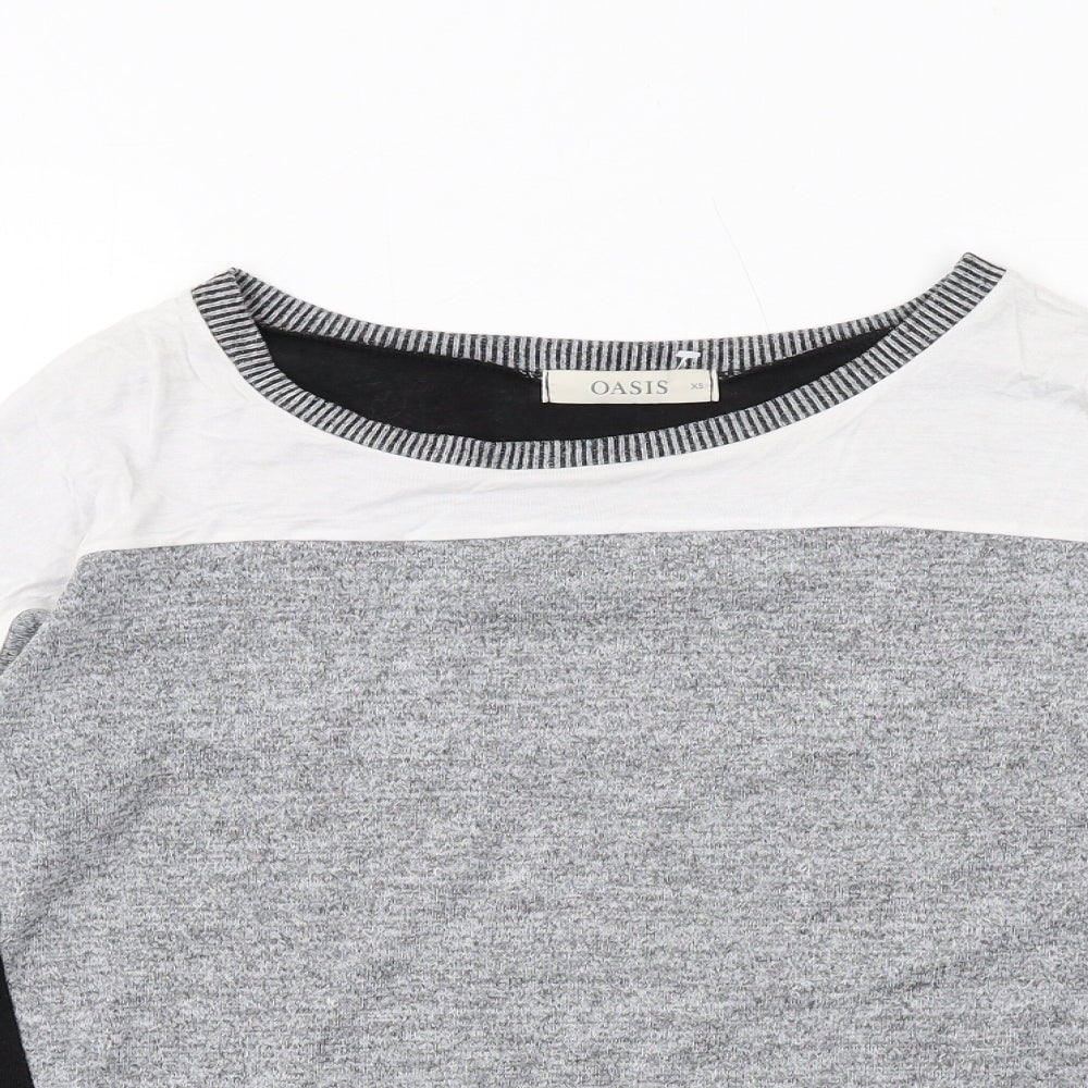 Womens UK Size XS Oasis Grey Pullover Jumper