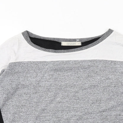 Womens UK Size XS Oasis Grey Pullover Jumper