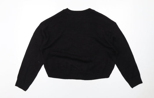 Womens UK Size S H&M Black Pullover Jumper