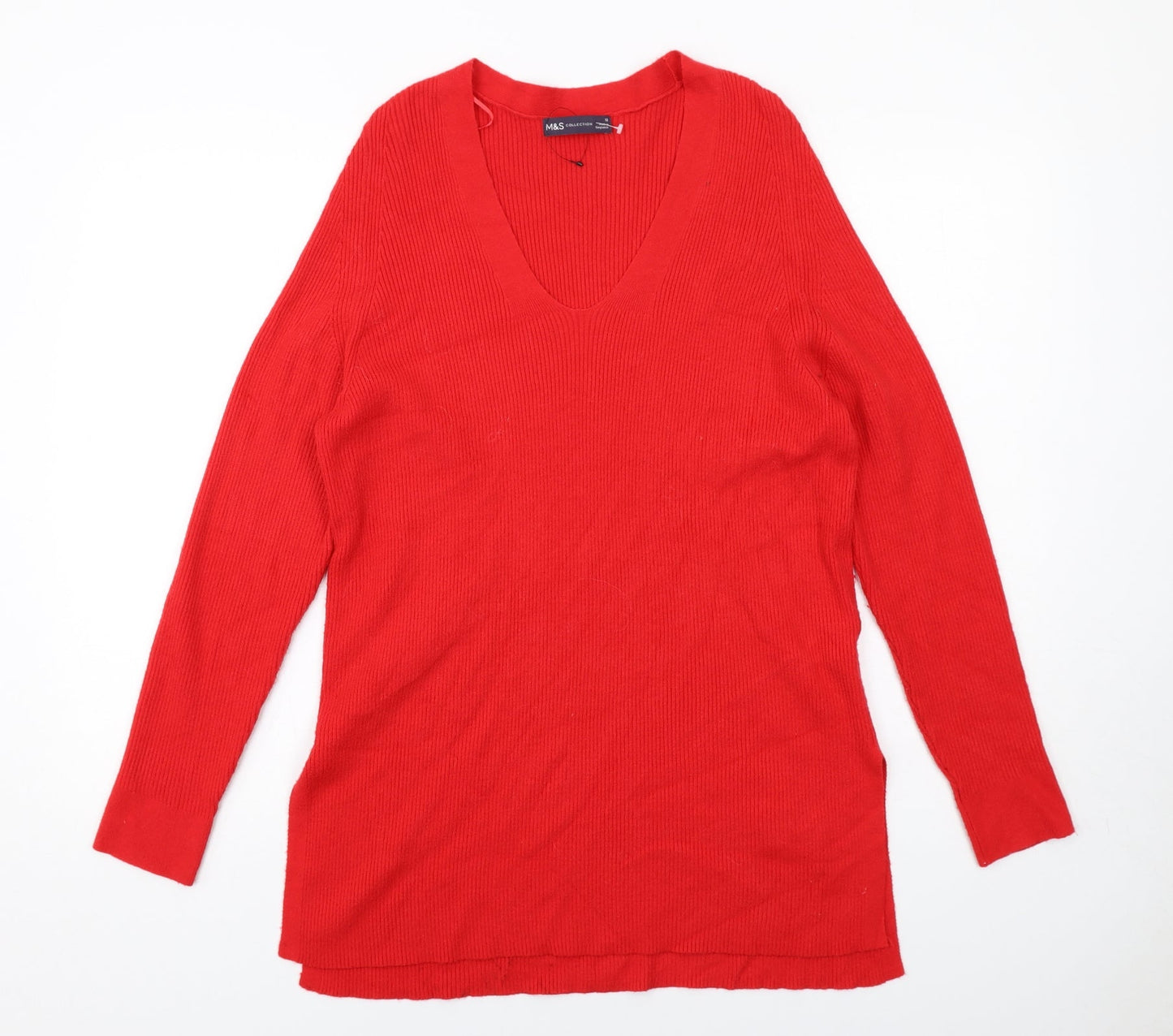 Womens UK Size 12 Marks and Spencer Red Pullover Jumper