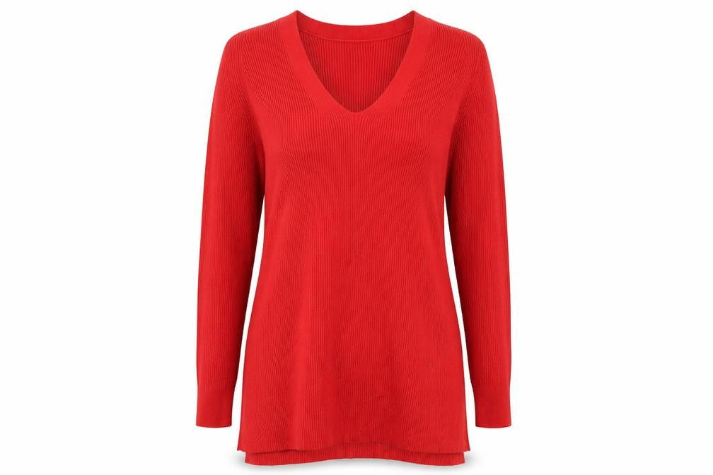 Womens UK Size 12 Marks and Spencer Red Pullover Jumper