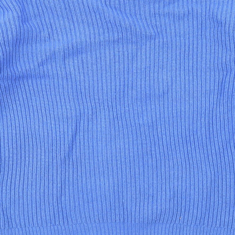 John Lewis Womens Blue Round Neck Nylon Pullover Jumper Size 8