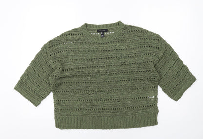 Womens UK Size M New Look Green Pullover Jumper
