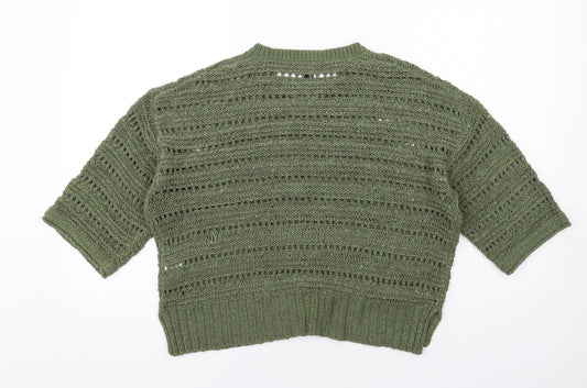 Womens UK Size M New Look Green Pullover Jumper