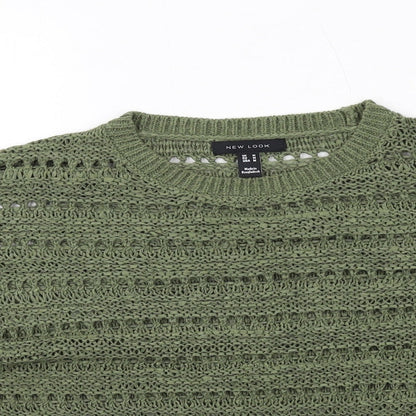 Womens UK Size M New Look Green Pullover Jumper