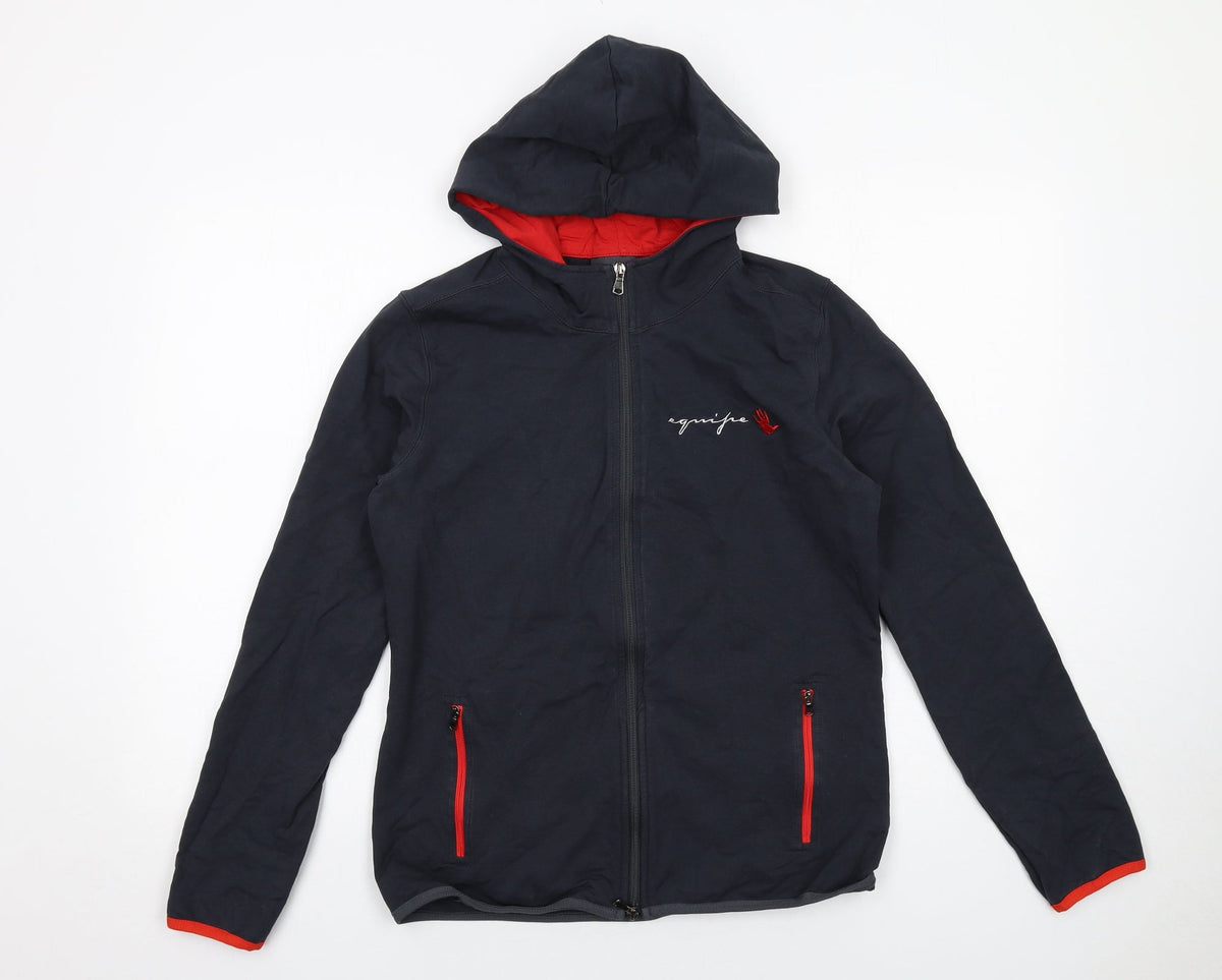 Equifax Womens Black Cotton Jacket Size L Zip