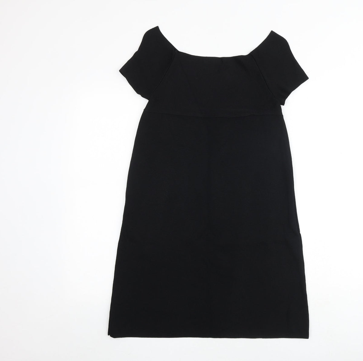Zara Womens Black Viscose A-Line Size S Round Neck Pullover