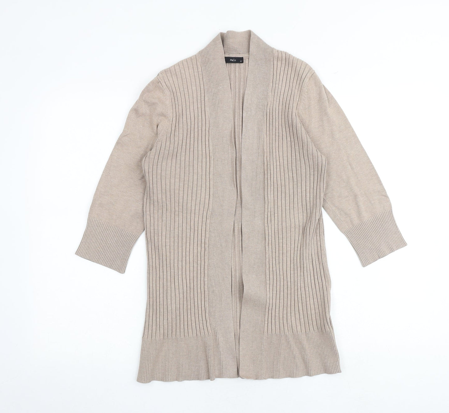 Womens UK Size 12 M&Co Brown Cardigan Jumper
