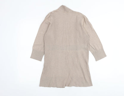 Womens UK Size 12 M&Co Brown Cardigan Jumper