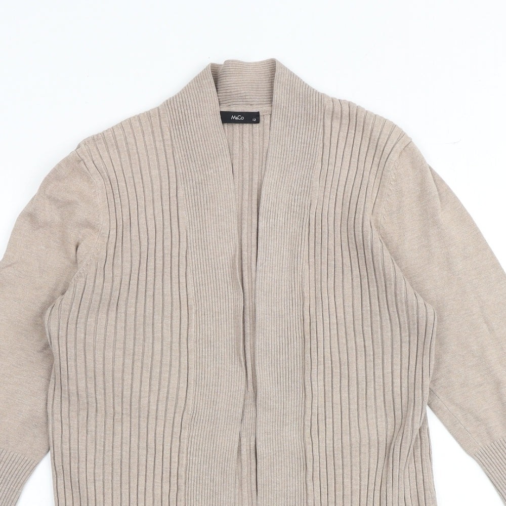 Womens UK Size 12 M&Co Brown Cardigan Jumper