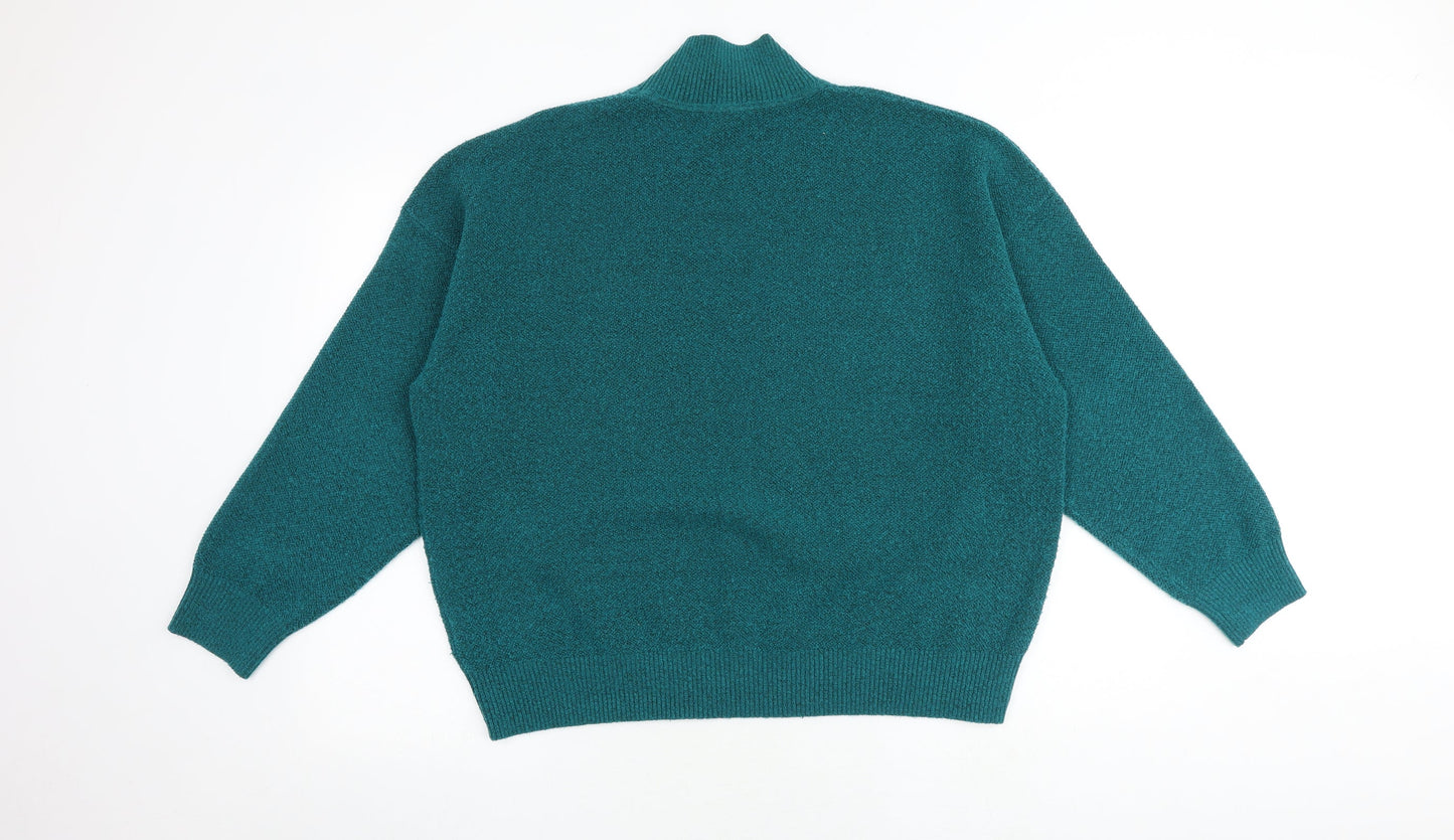 Womens UK Size L Marks and Spencer Green Pullover Jumper