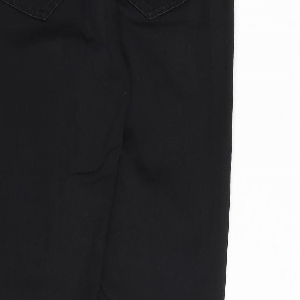 Topshop Womens Black Cotton Skinny Jeans Size 30 in Regular Zip