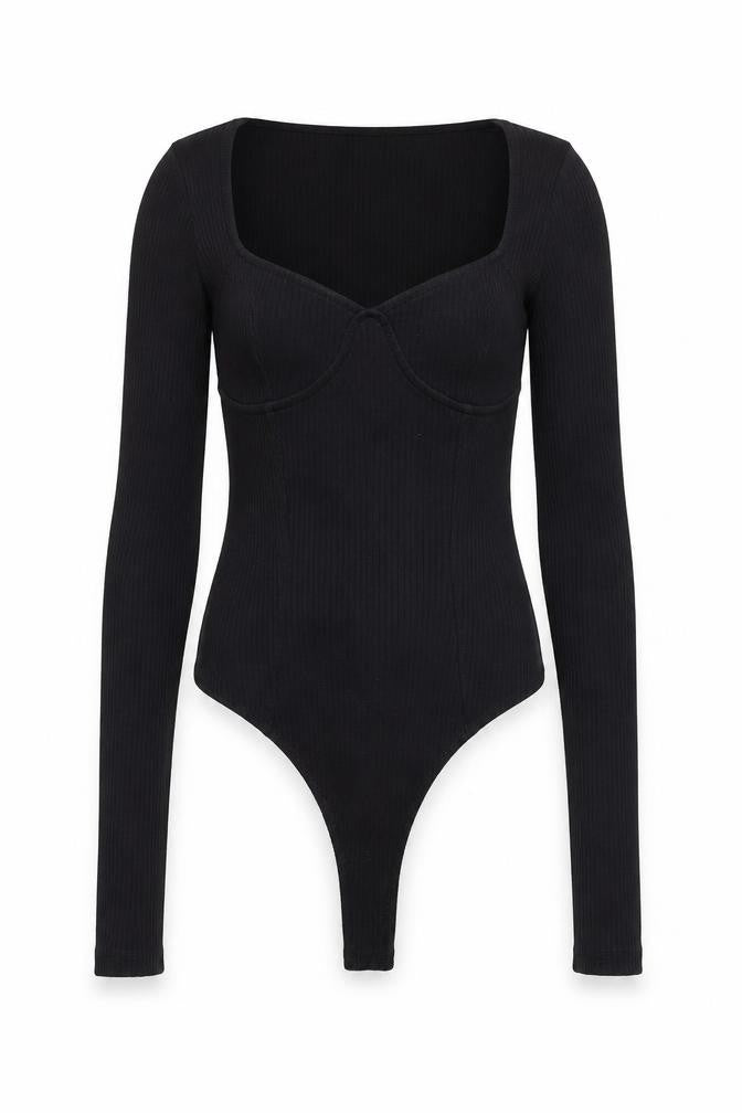 Womens UK Size 6 ASOS One-Piece Black Bodysuit