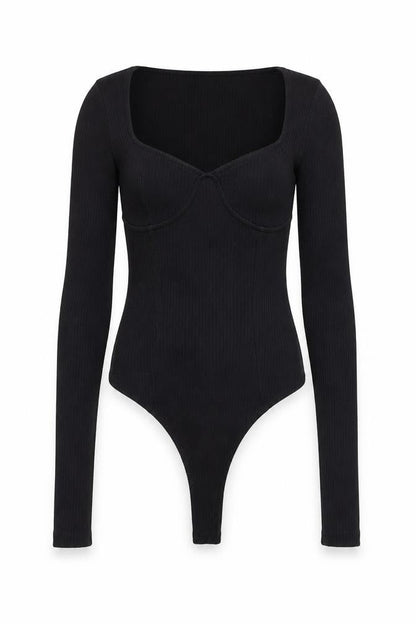 Womens UK Size 6 ASOS One-Piece Black Bodysuit