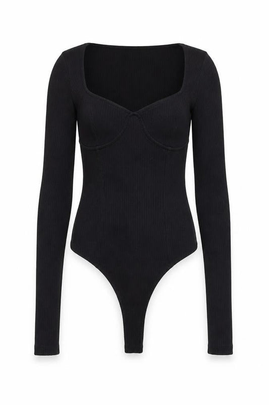 Womens UK Size 6 ASOS One-Piece Black Bodysuit
