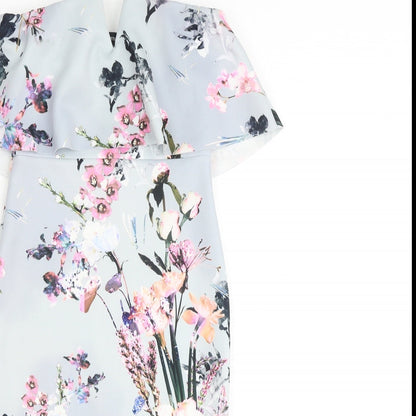 PRETTYLITTLETHING Womens Multicoloured Fair Isle Polyester Bodycon Size 6 Off the Shoulder Pullover