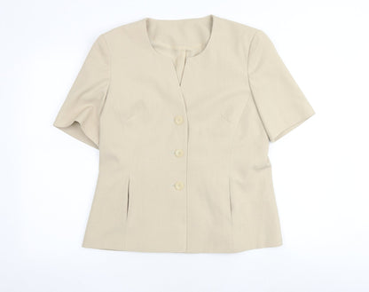 Berkertex Womens Beige Polyester Jacket Blazer Size 14