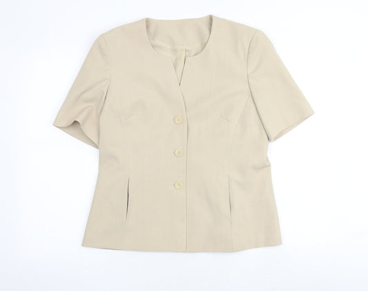 Berkertex Womens Beige Polyester Jacket Blazer Size 14