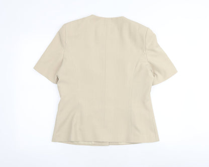 Berkertex Womens Beige Polyester Jacket Blazer Size 14