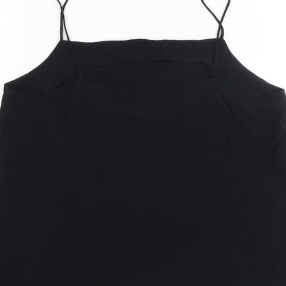 Warehouse Womens Black Polyester Camisole Tank Size S Square Neck